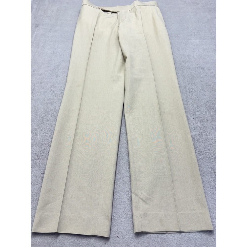 D&G Dolce & Gabbana Tan Wide Leg Trousers Pleated Made in Italy Size 36/50